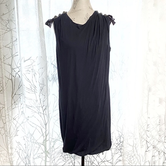 3.1 Phillip Lim black asymmetrical jewel gathered t-shirt sleeveless tank dress - Picture 10 of 10